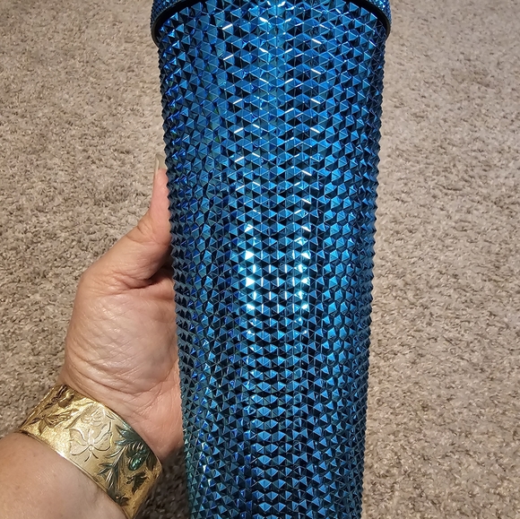 BNWT STARBUCKS VENTI CHROME METALLIC STUDDED TUMBLER - Picture 3 of 7